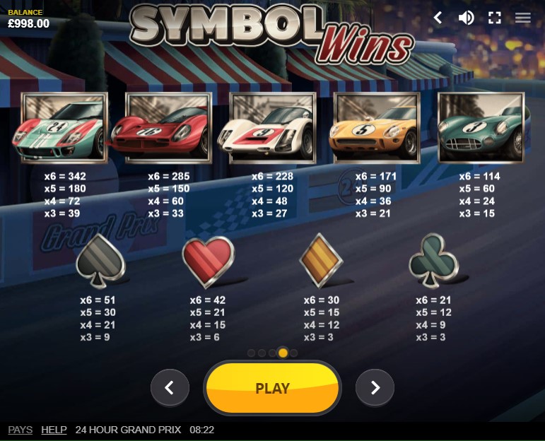 24 Hour Grand Prix Slots Gameplay