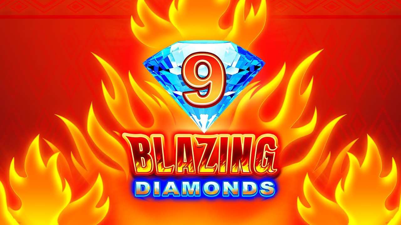 9 Blazing Diamonds Slot Logo Barbados Bingo