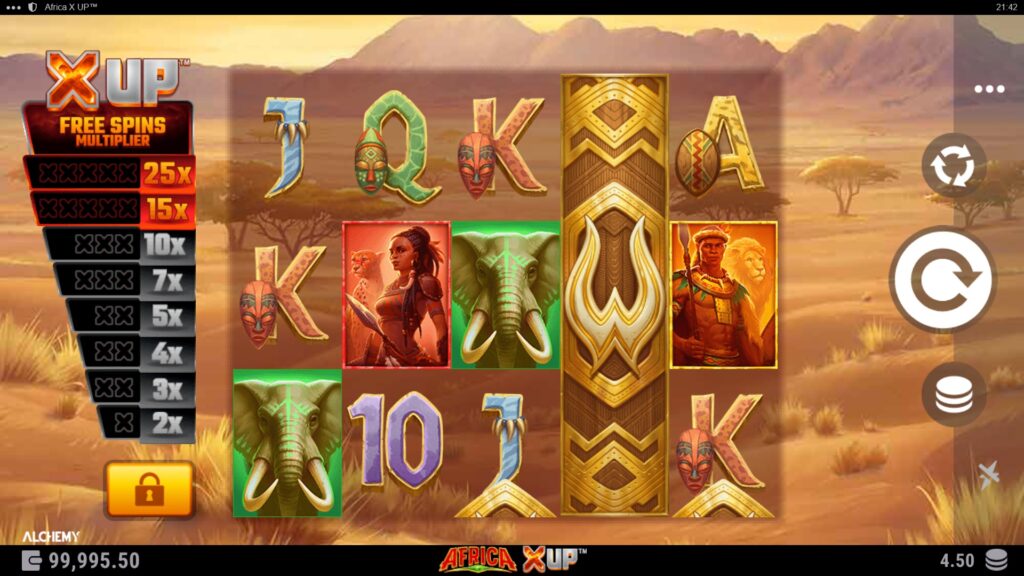 Africa X UP Slots Gameplay